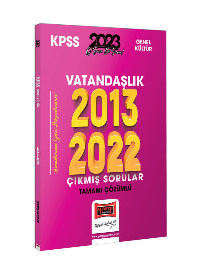 Yargı Yayınları 2023 KPSS Vatandaşlık 2013-2022 Tamamı Çözümlü Çıkmış Sorular