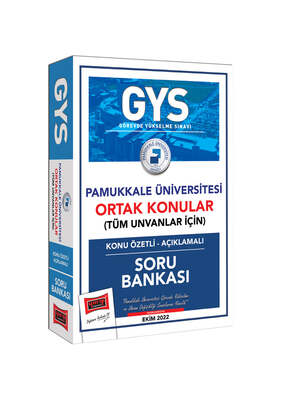 Yargı Yayınları GYS Pamukkale Üniversitesi Ortak Konular (Tüm Unvanlar İçin) Konu Özetli Açıklamalı Soru Bankası - 1