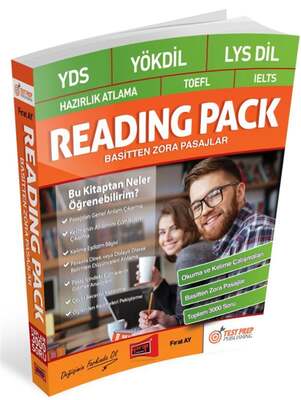 Yargı Yayınları YDS YÖKDİL LYS DİL Hazırlık Atlama TOEFL IELTS Reading Pack Basitten Zora Pasajlar - 1