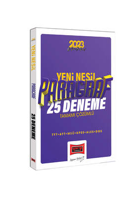 Yargı Yayınları 2023 KPSS TYT AYT ALES DGS MSÜ Tamamı Çözümlü Yeni Nesil Paragraf 25 Deneme Sınavı - 1