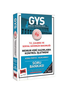 Yargı Yayınları T.C Çalışma Ve Sosyal Güvenlik Bakanlığı Memur-Veri Hazırlama Kontrol İşletmeni Kadrosu İçin Konu Özetli Açıklamalı Soru Bankası - 1