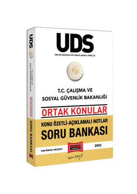 Yargı Yayınları T.C Çalışma ve Sosyal Güvenlik Bakanlığı UDS (Unvan Değişikliği Sınavlarına Yönelik) Ortak Konular Konu Özetli Açıklamalı Soru Bankası - 1