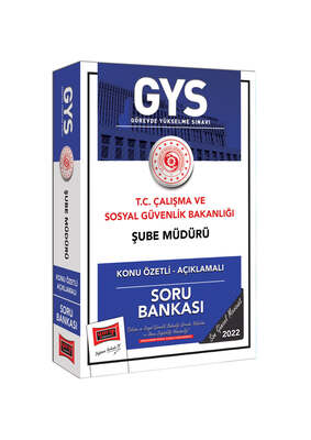 Yargı Yayınları Çalışma ve Sosyal Güvenlik Bakanlığı Unvan Değişikliği Sınavlarına Yönelik GYS Şube Müdürü Kadrosu İçin Konu Özetli Açıklamalı Soru Bankası - 1