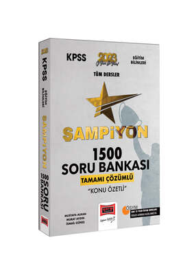 Yargı Yayınları 2023 KPSS Eğitim Bilimleri Tüm Dersler Tamamı Çözümlü Şampiyon 1500 Soru Bankası - 1