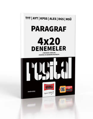 Yargı Yayınları 2023 TYT AYT KPSS ALES DGS MSÜ Resital Serisi Paragraf 4x20 Deneme Sınavı - 1