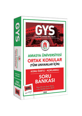 Yargı Yayınları Amasya Üniversitesi GYS Konu Özetli Açıklamalı Soru Bankası - 1