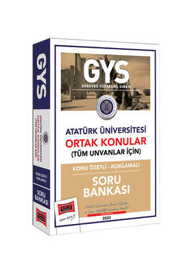 Yargı Yayınları Atatürk Üniversitesi GYS Konu Özetli Açıklamalı Soru Bankası - 1