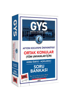 Yargı Yayınları Afyon Kocatepe Üniversitesi GYS Konu Özetli Açıklamalı Soru Bankası - 1