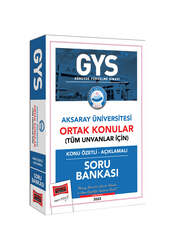 Yargı Yayınları - Yargı Yayınları Aksaray Üniversitesi GYS Konu Özetli Açıklamalı Soru Bankası
