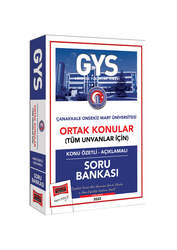 Yargı Yayınları - Yargı Yayınları Çanakkale Üniversitesi GYS Konu Özetli Açıklamalı Soru Bankası