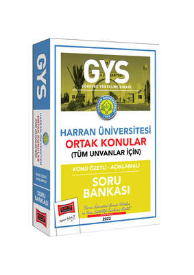 Yargı Yayınları Harran Üniversitesi GYS Konu Özetli Açıklamalı Soru Bankası - 1
