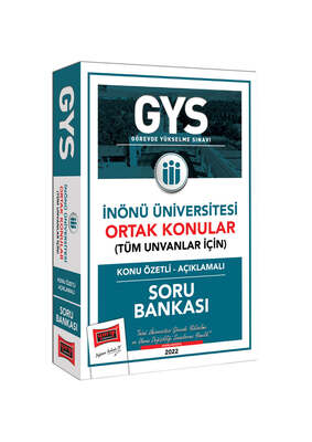Yargı Yayınları İnönü Üniversitesi GYS Konu Özetli Açıklamalı Soru Bankası - 1