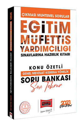 Yargı Yayınları 2023 Eğitim Müfettiş Yardımcılığı Sınavına Hazırlık Çıkması Muhtemel Sorular Genel Mevzuat Kısmına Yönelik Son Tekrar Konu Özetli Açıklamalı Soru Bankası - 1