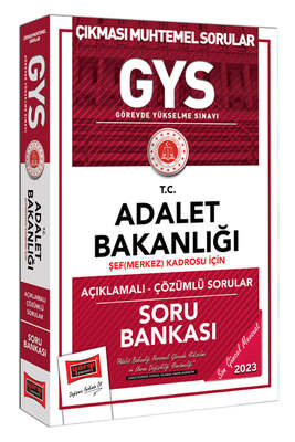 Yargı Yayınları GYS Adalet Bakanlığı Şef (Merkez) Kadrosu İçin Açıklamalı - Çözümlü Soru Bankası - 1