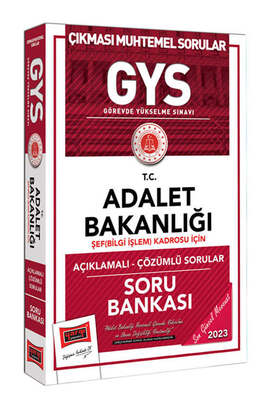 Yargı Yayınları 2023 GYS Adalet Bakanlığı GYS Şef (Bilgi İşlem) Kadrosu İçin Açıklamalı Soru Bankası - 1