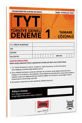 Yargı Yayınları - Yargı Yayınları 2023 TYT Tamamı Çözümlü Türkiye Geneli Deneme Sınavı 1 (Rüstem Kızıldağ)