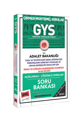 Yargı Yayınları 2023 Adalet Bakanlığı GYS Ceza ve Tevkifevleri Genel Müdürlüğü İnfaz ve Koruma Başmemuru Kadrosu Alan Bilgisi İçin Açıklamalı Soru Bankası - 1