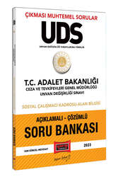 Yargı Yayınları - Yargı Yayınları 2023 Adalet Bakanlığı Ceza ve Tevkifevleri Genel Müdürlüğü Unvan Değişikliği Sınavı UDS Sosyal Çalışmacı Kadrosu Alan Bilgisi İçin Açıklamalı Çözümlü Soru Bankası
