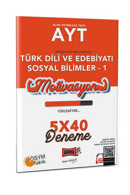 Yargı Yayınları AYT Türk Dili ve Edebiyatı Sosyal Bilimler-1 5x40 Deneme - 1