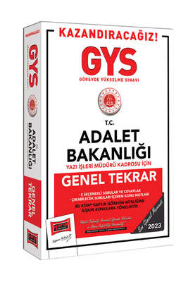 Yargı Yayınları 2023 Adalet Bakanlığı GYS Yazı İşleri Müdür Kadrosu İçin Genel Tekrar - 1