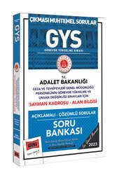 Yargı Yayınları - Yargı Yayınları 2023 Adalet Bakanlığı GYS Ceza ve Tevkifevleri Genel Müdürlüğü Sayman Kadrosu İçin Alan Bilgisi Açıklamalı Çözümlü Sorular