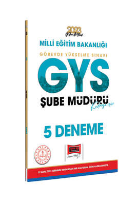 Yargı Yayınları 2023 Milli Eğitim Bakanlığı GYS Şube Müdürlüğü Kadrosu İçin 5 Deneme - 1