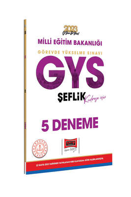 Yargı Yayınları 2023 Milli Eğitim Bakanlığı GYS Şeflik Kadrosu İçin 5 Deneme - 1