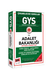Yargı Yayınları 2023 Adalet Bakanlığı GYS Çıkabilecek Sorular Şef (Taşra) Kadrosu İçin Konu Özetli Ders Notları ve Soru Bankası - Yargı Yayınları