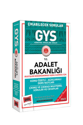 Yargı Yayınları 2023 Adalet Bakanlığı GYS Çıkabilecek Sorular Bilgi İşlem Müdürü (Merkez-Taşra) Kadrosu İçin Konu Özetli Ders Notları ve Soru Bankası - 1