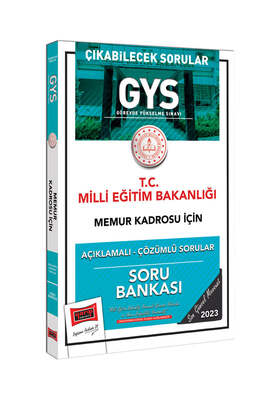 Yargı Yayınları 2023 Milli Eğitim Bakanlığı Çıkabilecek Sorular GYS Memur Kadrosu İçin Açıklamalı Çözümlü Soru Bankası - 1