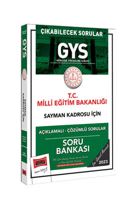 Yargı Yayınları 2023 Milli Eğitim Bakanlığı Çıkabilecek Sorular GYS Sayman Kadrosu İçin Açıklamalı Çözümlü Soru Bankası - 1