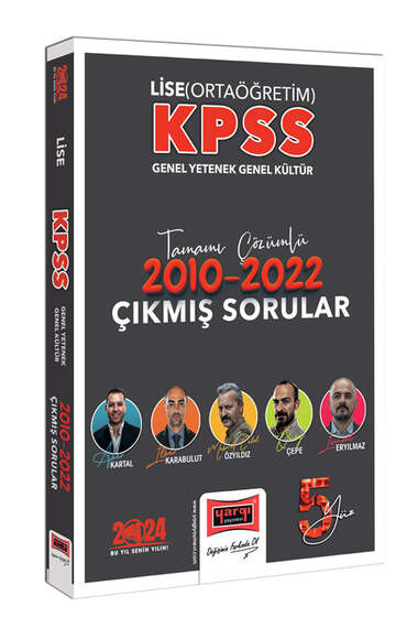 Yargı Yayınları 2024 KPSS GY-GK Lise (Ortaöğretim) Tamamı Çözümlü 2010-2022 Çıkmış Sorular - 1