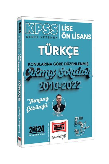 Yargı Yayınları 2024 KPSS Lise Ön Lisans Türkçe Konularına Göre Düzenlenmiş 2010-2022 Tamamı Çözümlü Çıkmış Sorular - 1