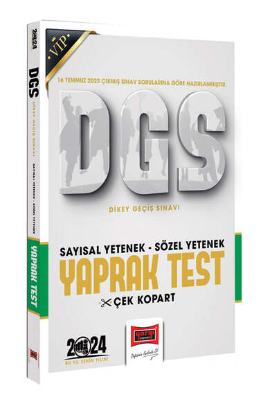 Yargı Yayınları 2024 DGS Sözel Sayısal Bölüm Yaprak Test - 1