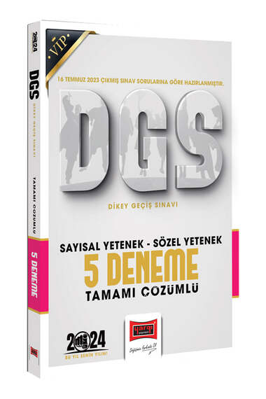 Yargı Yayınları 2024 DGS Sözel Sayısal Bölüm Tamamı Çözümlü 5 Deneme - 1