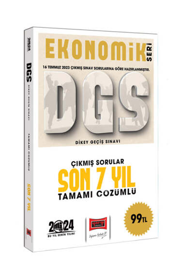 Yargı Yayınları 2024 DGS Ekonomik Seri Çıkmış Sorular Tamamı Çözümlü Son 7 Yıl (16 Temmuz 2023 Sınavı Dahil) - 1