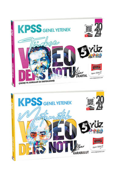 Yargı Yayınları 2024 KPSS Genel Yetenek 5Yüz Türkçe ve Matematik Video Ders Notları Seti - 1