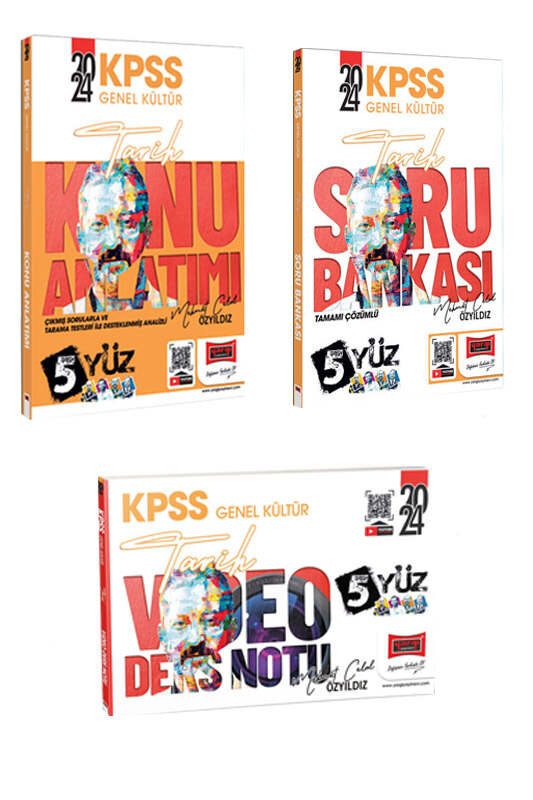 Yargı Yayınları 2024 KPSS Genel Kültür 5Yüz Tarih Konu-Soru-Video Ders ...