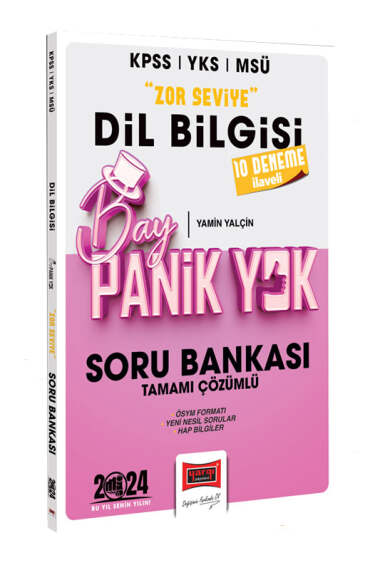 Yargı Yayınları 2024 KPSS YKS MSÜ Bay Panik Yok Dil Bilgisi Zor Seviye Tamamı Çözümlü Soru Bankası - 1
