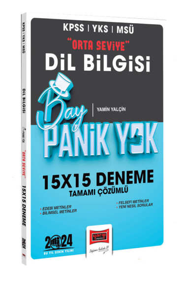 Yargı Yayınları 2024 KPSS YKS MSÜ Bay Panik Yok Dil Bilgisi Orta Seviye Tamamı Çözümlü 15x15 Deneme - 1