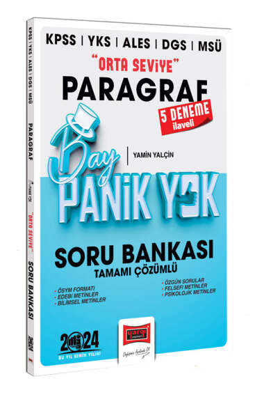 Yargı Yayınları 2024 KPSS YKS MSÜ Bay Panik Yok Paragraf Orta Seviye Tamamı Çözümlü Soru Bankası - 1