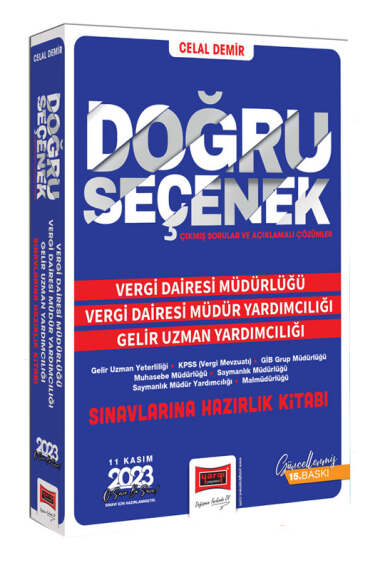 Yargı Yayınları 2024 Doğru Seçenek Vergi Dairesi Müdürlüğü - Vergi Dairesi Müdür Yardımcılığı - Gelir Uzman Yardımcılığı Sınavlarına Hazırlık Kitabı (11 Kasım 2023) Sınavı İçin - 1