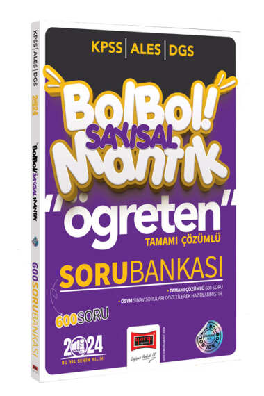 Yargı Yayınları 2024 KPSS ALES DGS Bol Bol Öğreten Sayısal Mantık Tamamı Çözümlü 600 Soru Bankası - 1