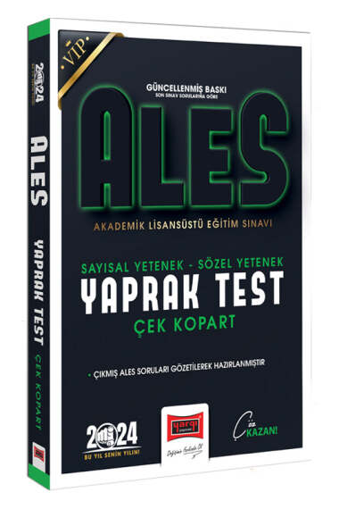 Yargı Yayınları 2024 ALES Vip Sayısal-Sözel Yetenek Çek Kopart Yaprak Test - 1