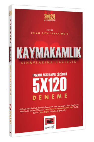 Yargı Yayınları 2024 Kaymakamlık Tamamı Açıklamalı Çözümlü 5x120 Deneme - 1