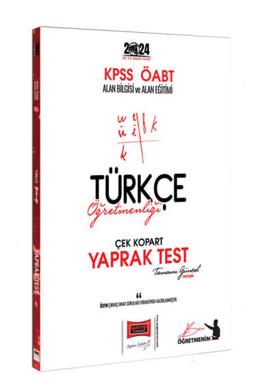 Yargı Yayınları 2024 KPSS ÖABT Türkçe Öğretmenliği Yaprak Test - 1