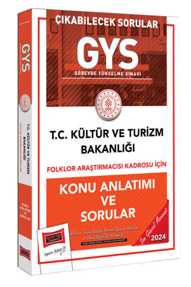 Yargı Yayınları 2024 GYS Kültür ve Turizm Bakanlığı Folklor Araştırmacısı Kadrosu İçin Konu Anlatımı ve Sorular - 1