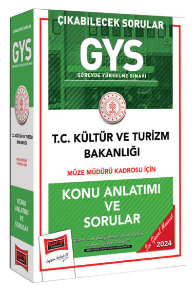 Yargı Yayınları 2024 GYS Kültür ve Turizm Bakanlığı Müze Müdürü Kadrosu İçin Konu Anlatımı ve Sorular - 1