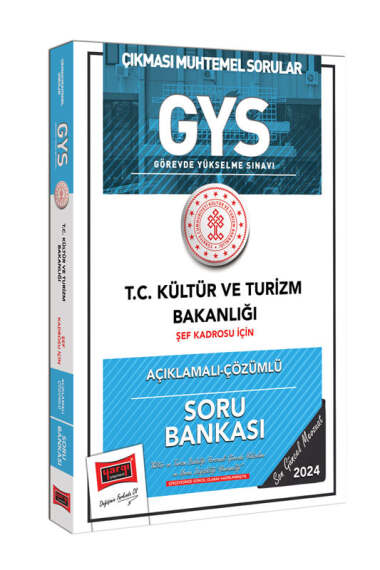 Yargı Yayınları 2024 GYS T.C Kültür ve Turizm Bakanlığı Şef Kadrosu İçin Açıklamalı Çözümlü Soru Bankası (Çıkması Muhtemel Sorular) - 1