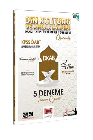 Yargı Yayınları 2024 KPSS ÖABT Din Kültürü ve Ahlak Bilgisi Mihmandar Serisi 5 Deneme - 1
